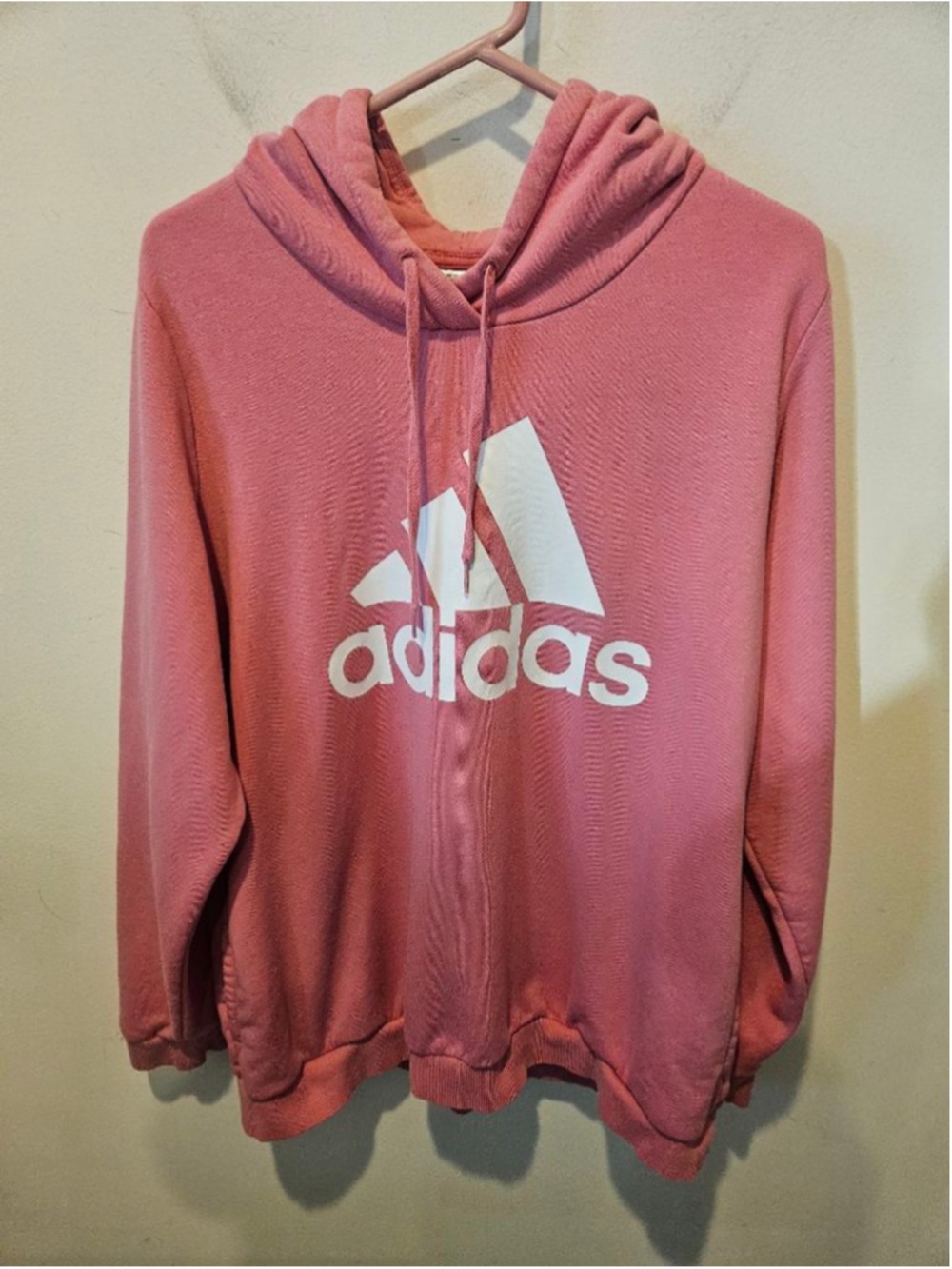 Women's Adidas Pink Hoodie Plus Size 2X with White Logo